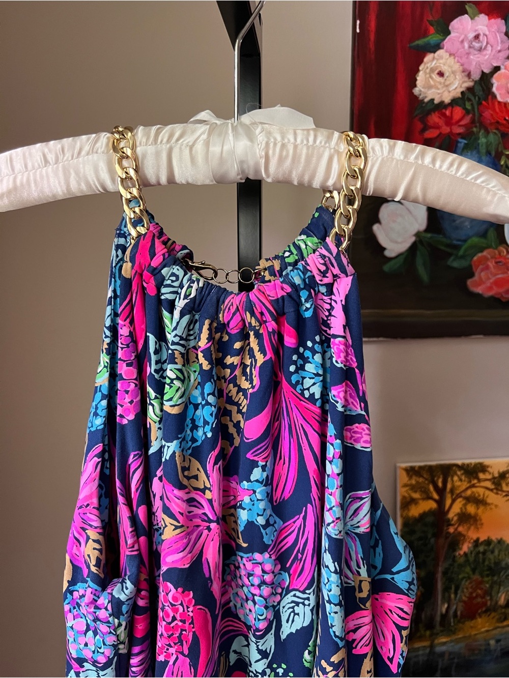 Lilly Pulitzer sonique halter Aegean navy calypso coast dress RARE - Picture 3 of 13